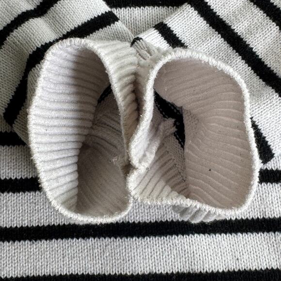 Gap Factory Off White Black Striped Boat Neck Sweater Women’s Large - Picture 6 of 7